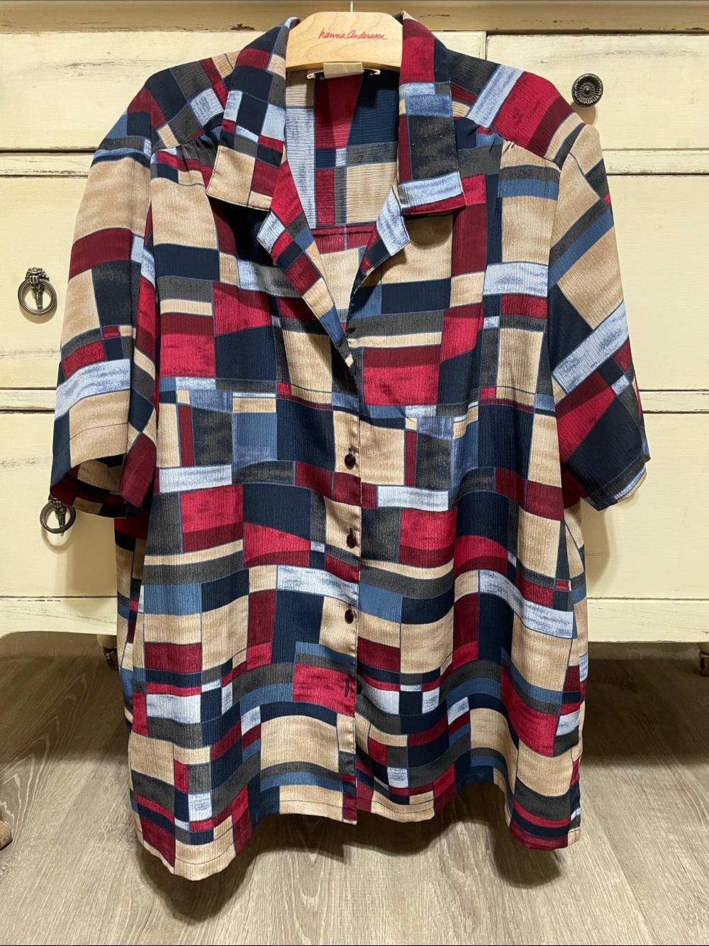 Vintage Donnkenny Short-Sleeve retro pattern